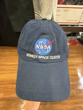Kennedy Space Center Baseball Hat Adjustable Hat Cap Space Blue